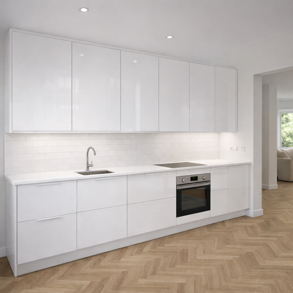 Keuken wrappen hoogglans wit Den Haag