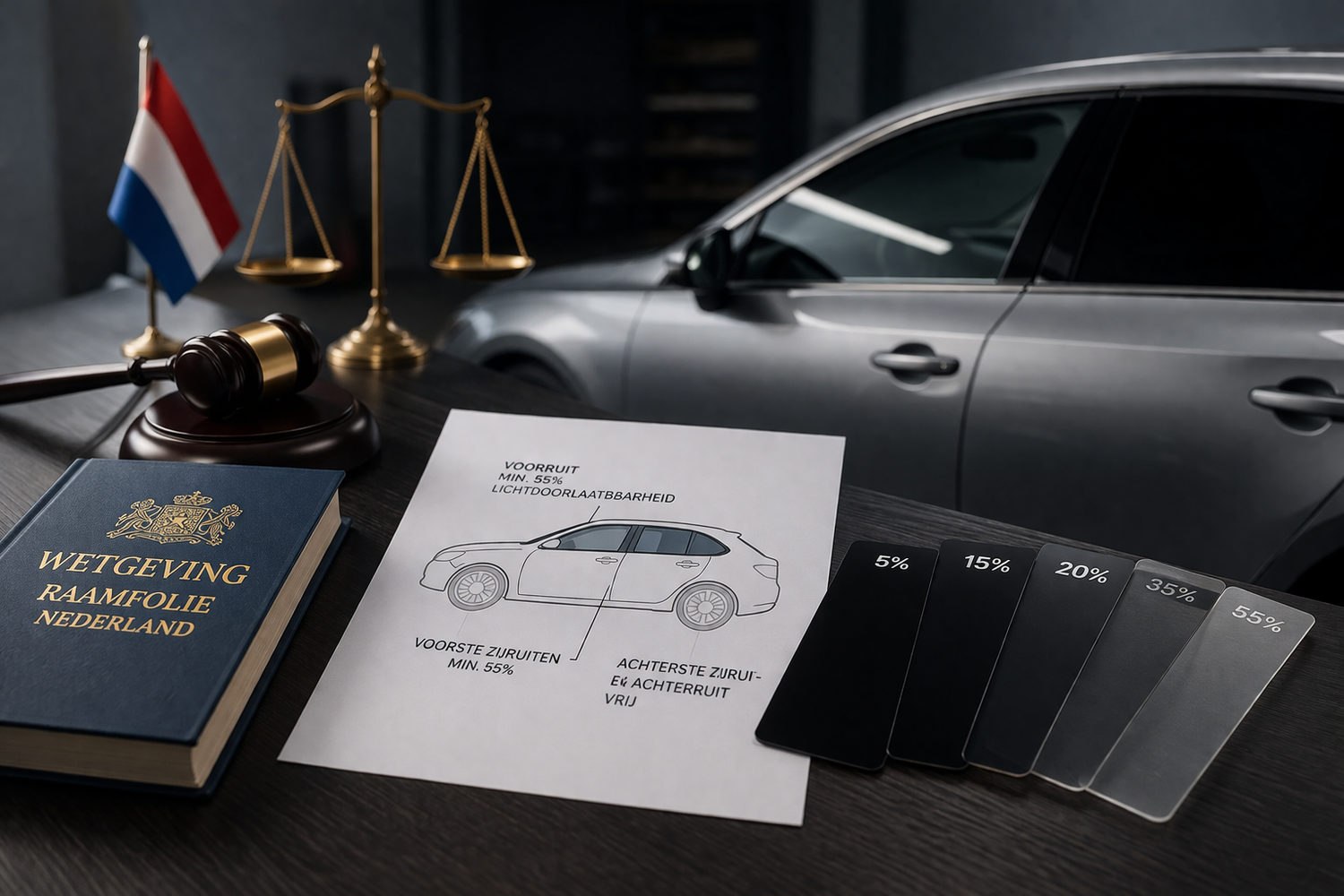 wetgeving autoruiten tinten Nederland legaal percentage